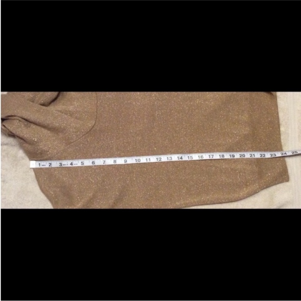MICHAEL Michael Kors Elegant GOLD GLITTER Sweater Size MEDIUM - Picture 7 of 11